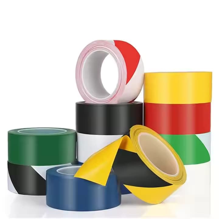 50mm X 33m Red White Hazard Warning Tape Pvc Floor Marking Tape Warning Tape