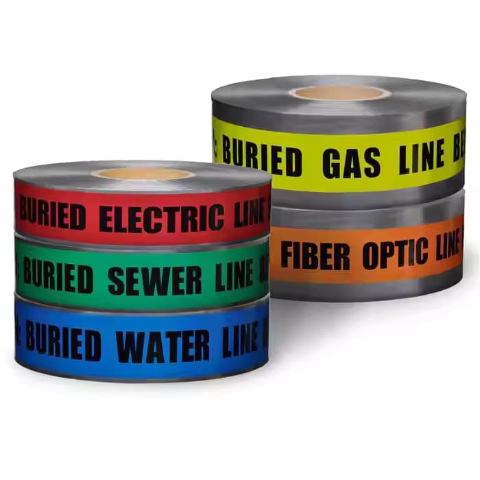 Detectable Underground Warning Tape Caution Buried Communication Line Below Underground Warning Tape