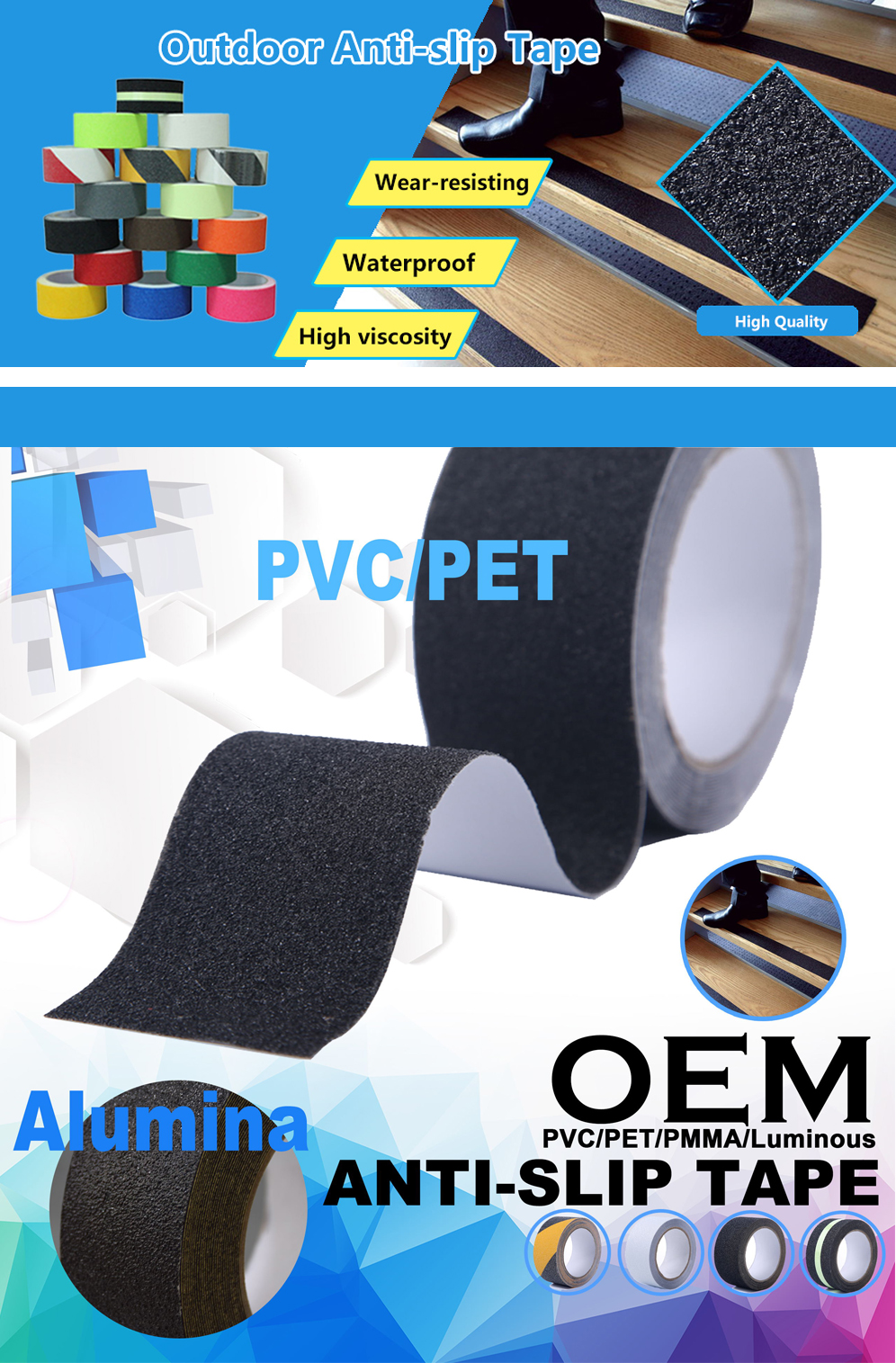 China Supplier EONBON Free Samples Warning Reflective Anti Slip Tape