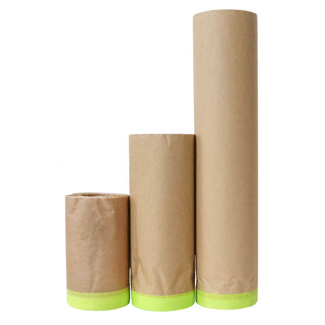 Furniture Protection Covering Paper Paint Tape Assorted Masking Paper for Car and Furniture Floor Kraft Paper Masking Film Tape
