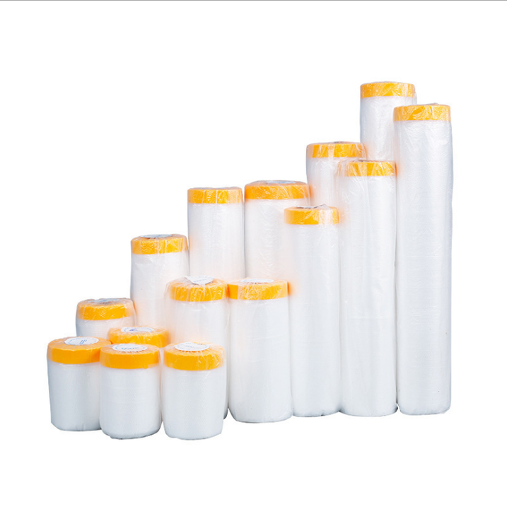 Auto Body Repair Essential: Heat and Solvent Proof Self-Adhesive Crepe Paper Masking Film