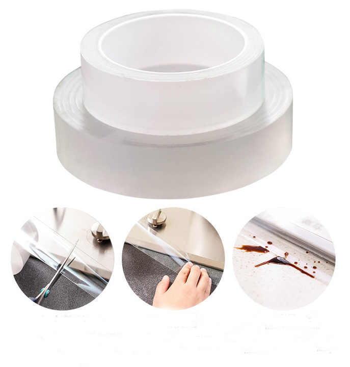 Hot Sales Waterproof MildewProof Acrylic Single Sided Adhesive Tape, Nano Tape Water Proof of Bathroom and Kitchen