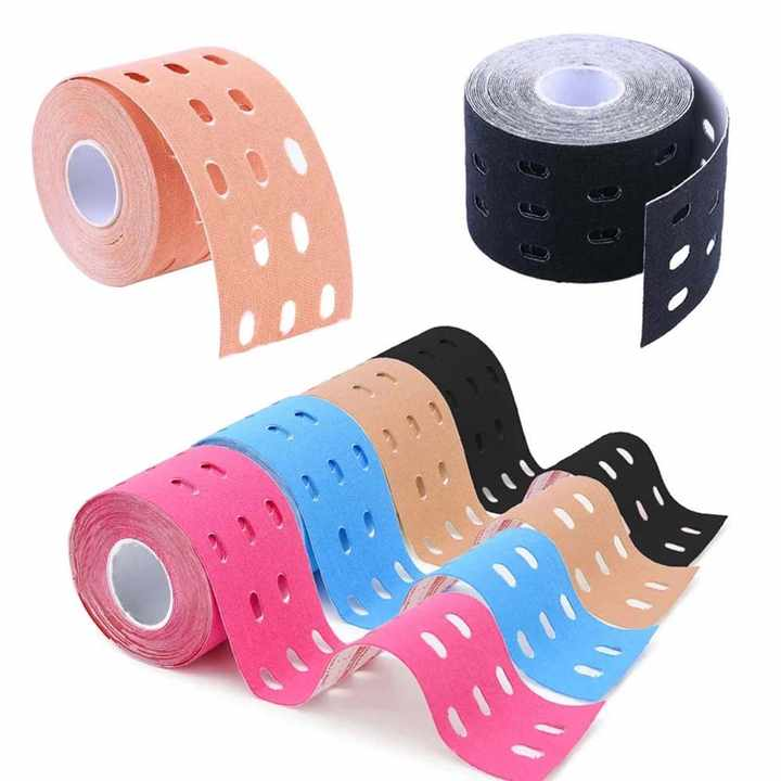 Custom Printed Kinesiology Muscles Sports Care Elastic Physio Tape Roll Punch Therapeutic Tape Adhesive