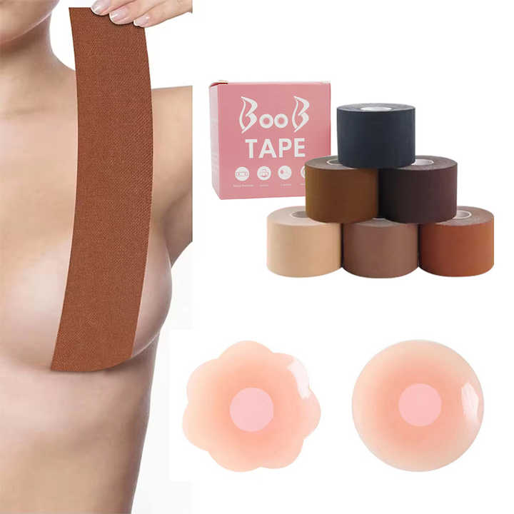 Waterproof Boobtape Roll Breast Bra Lift up Bra Boobtape Pasties Reusable up Lift Breasts Boob Tape and Nipple Cover for Women