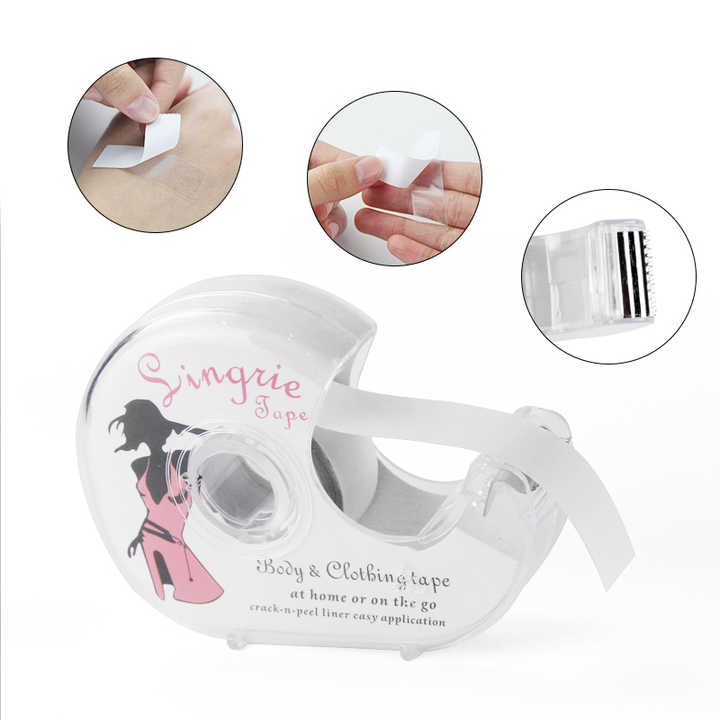Lingerie Tape Underwear Accessories for Clothing and Body, No Residue Gentle on Skin Transparent