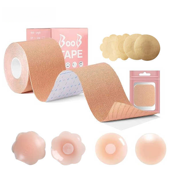 Boob Tape Breast Lift Tape for Large BreastBody Tape for Breast Lift w 2 Pcs Breast Petal Adhesive Bra
