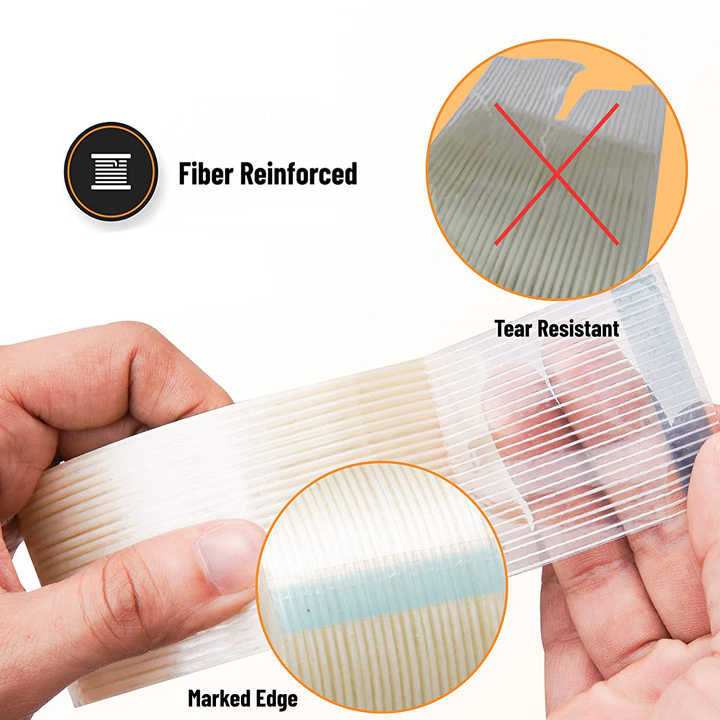 Striped Mesh Single-sided High Viscosity Tensile Fixed Glass Fiber Tape for Cricket Bat
