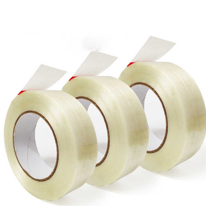 Custom Cloth Reinforced Adhesive Mono Bi-directional Fiberglass Double Sided Coated Cross Filament Tape