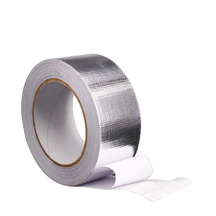 Hot Selling Heat Resistant Aluminum Foil Adhesive Tape Aging Resistance Reinforced With Mesh Reinfor Aluminum Foil Tape