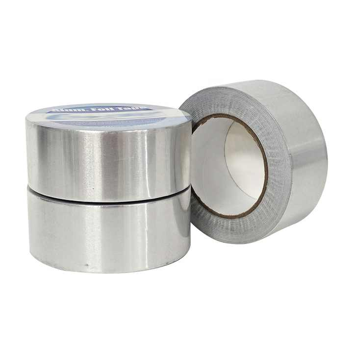 Insulation Adhesive Metal High Temperature Heavy Duty, Silver Aluminum Foil Tape Waterproof for Duct Work, Dryer Vent