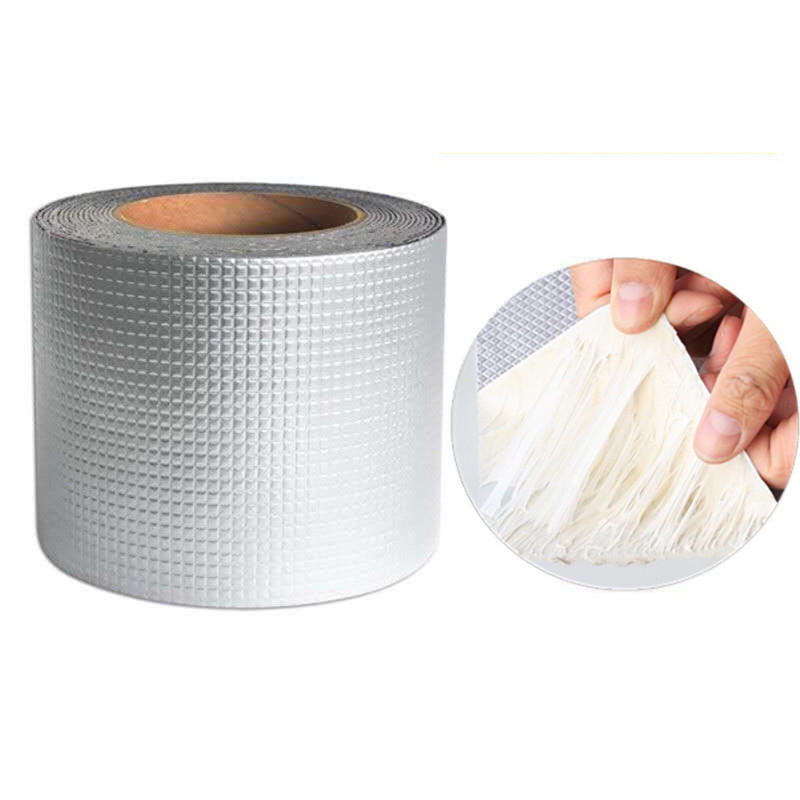Super Strong Black Rubber Self Adhesive Vinyl Adhesive Tape Aluminum Foil Butyl Rubber Tape for Fix Roof