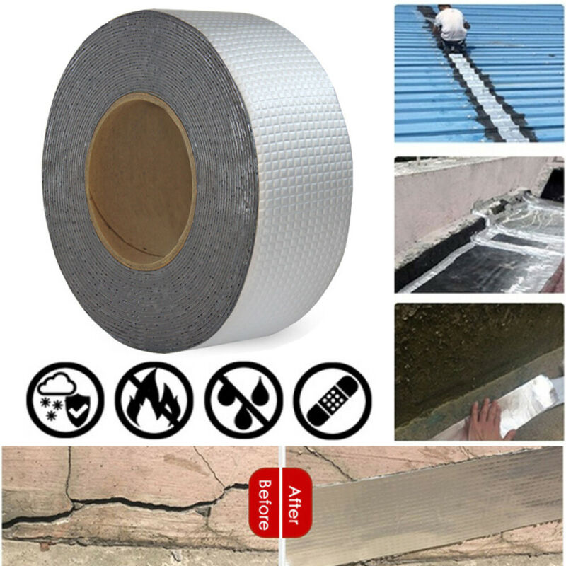 Super Strong Black Rubber Self Adhesive Vinyl Adhesive Tape Aluminum Foil Butyl Rubber Tape for Fix Roof