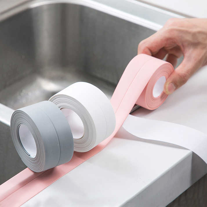 Waterproof Caulk Strip Flexible Self Adhesive PVC Edge Sealing Strip Tape for Kitchen and Bathroom