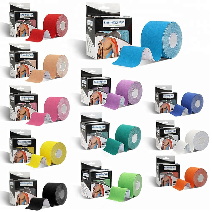 High Quality Breathable Elastic Kinesiology Waterproof Sports Tape Muscle Premium Kinesiology Tape