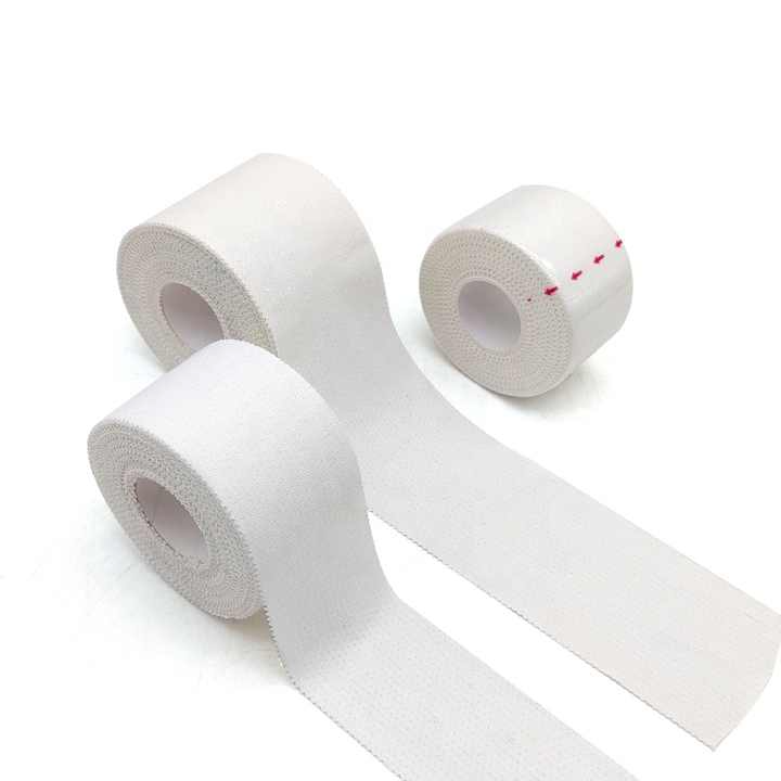 Custom Zinc Oxide Cotton White Athletic Sports Tape Rigid Easy Tear Serrated Edge Sport Tape