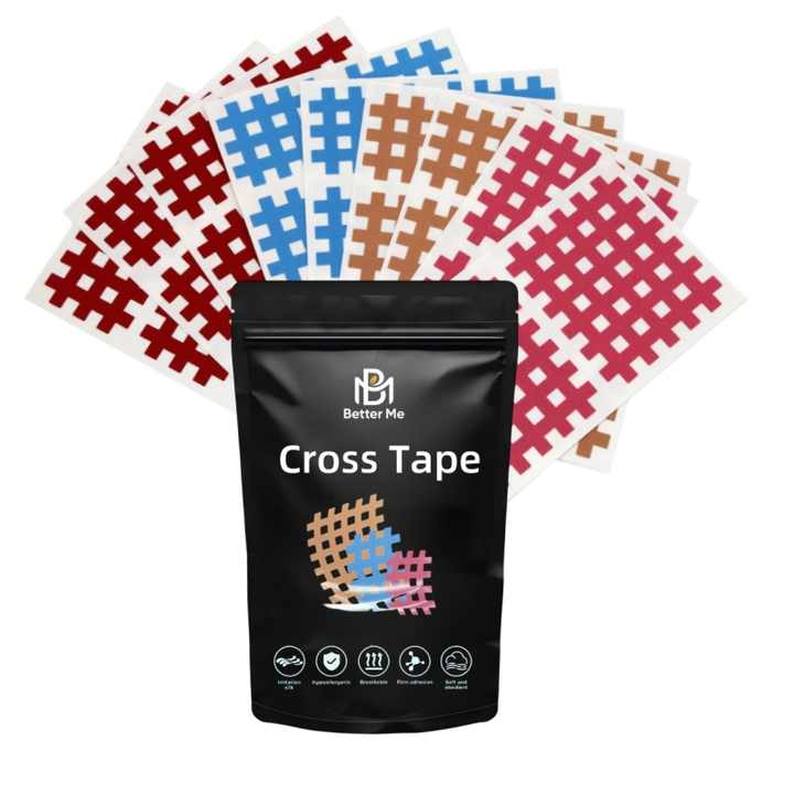 New Design Pre-Cut Rayon Kinesiology Cross Tape for Sports and Therapy Acupuncture Kinesiology Tape