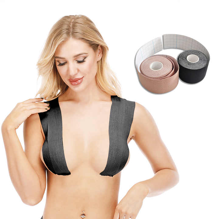 Best Instant Boob Support Hold up Lift Tape Adhesive Breast Lift Strapless Bra Strap Elastics with Nipple Cover
