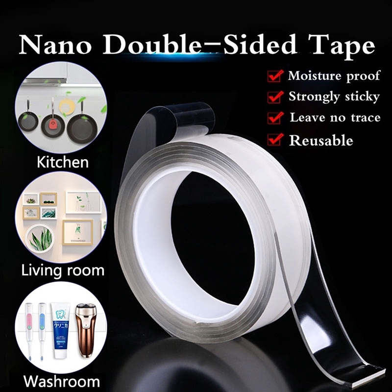 Chinese Factory Direct Sale Seamless Traceless Washable Nano Suction Thickness Double Sided Tape