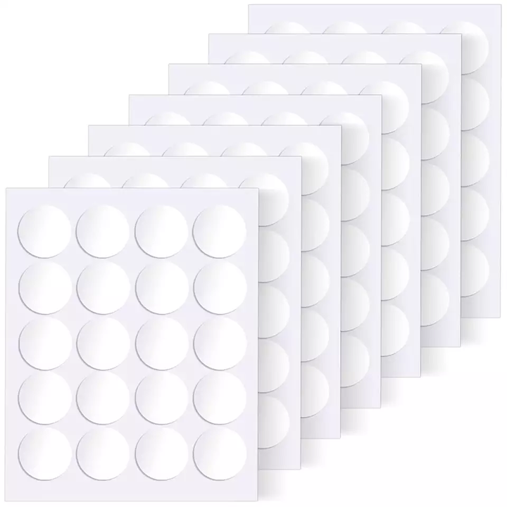 LOW MOQ Strong Viscosity 20mm 30mm 50mm Washable Die Cut Circles Double Side Nano Tape