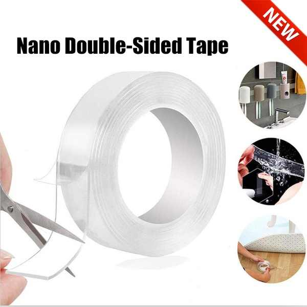 Abendo Supply Good Price Double Sided Transparent Reusable 1mm/2mm Washable Nano Tape for Kids