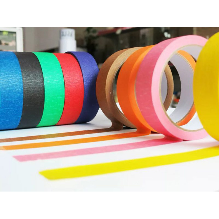 Free Sample Supply Rainbow Colored Masking Tape/ Crepe Paper Tape