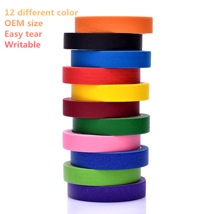 3 Packs Single Sided Customized Size 3m Blue Tape for Car,Wall Painting