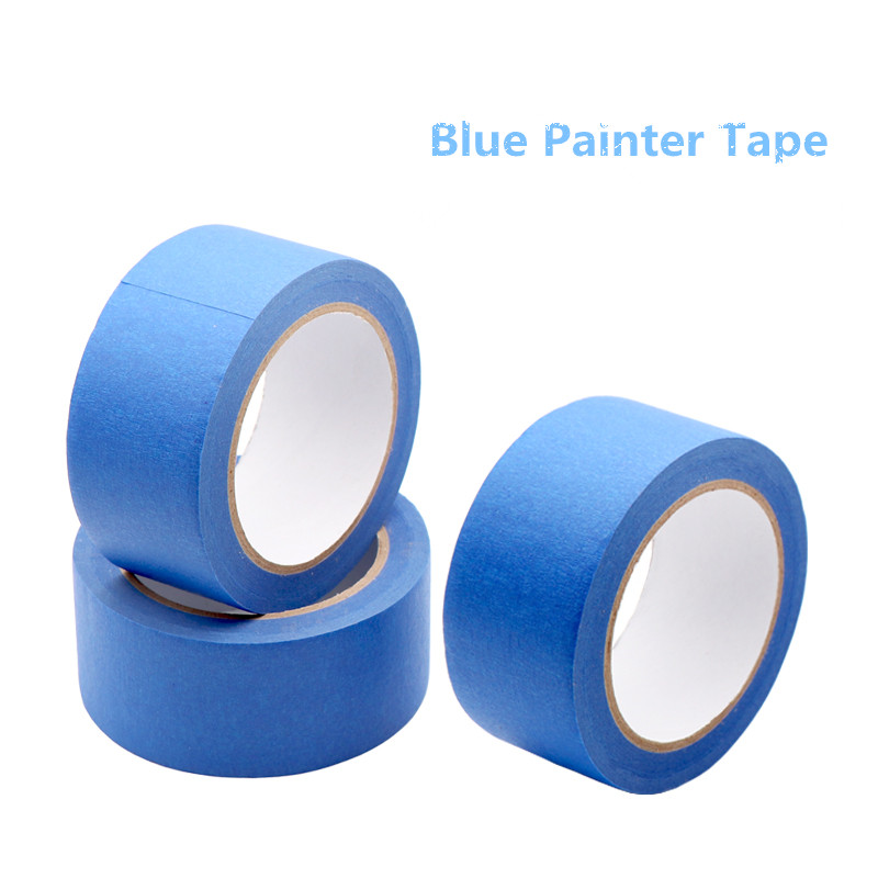 3 Packs Single Sided Customized Size 3m Blue Tape for Car,Wall Painting