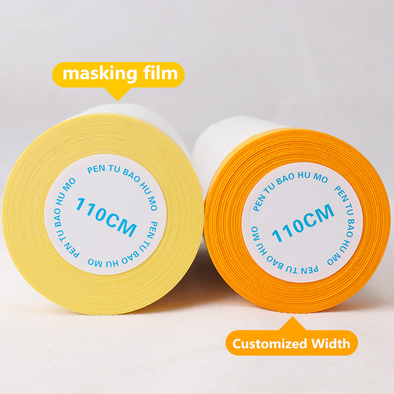 Factory Direct Sale Free Sample Pre Taped Masking Film Plastic Covering for Automotive Paint Auto Painting