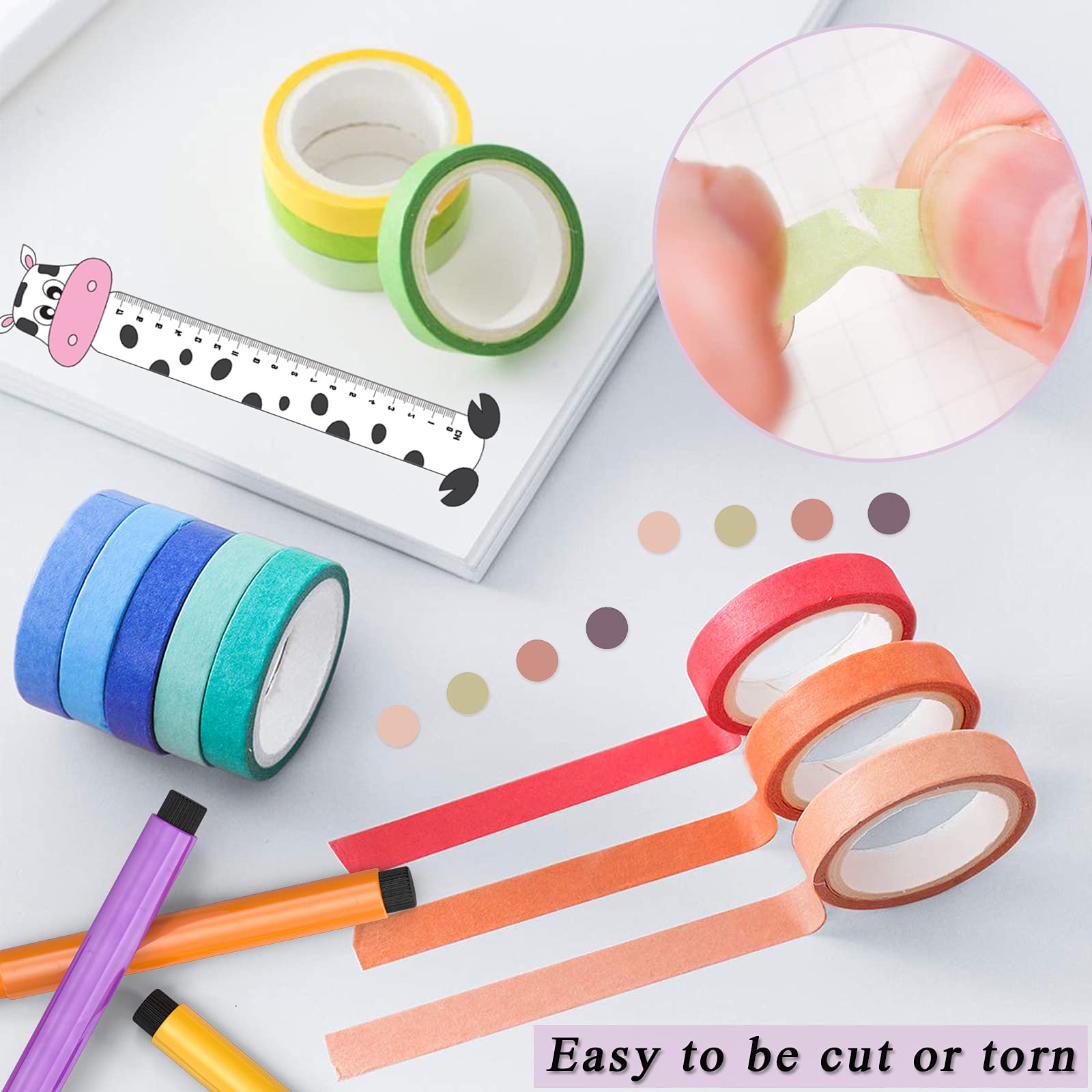 Custom 38mm Anti-UV Colorful Automotive Car Painting Masking Tapes Set 60 Days Resistant for Washi Tape Made Acrylic Resistant