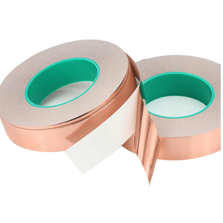 Recyclable Copper Foil Tape Single Double Sided Acrylic Heat Resistant EMI Shielding Slug Snail Pressure Sensitive Die Cut