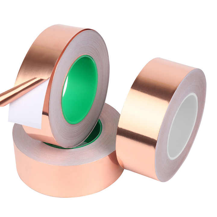 Single Sided Pressure Sensitive Conductive Shielding Heat-Resistant Slug Snail Paper Circuits Stained Glass Copper Foil Tape