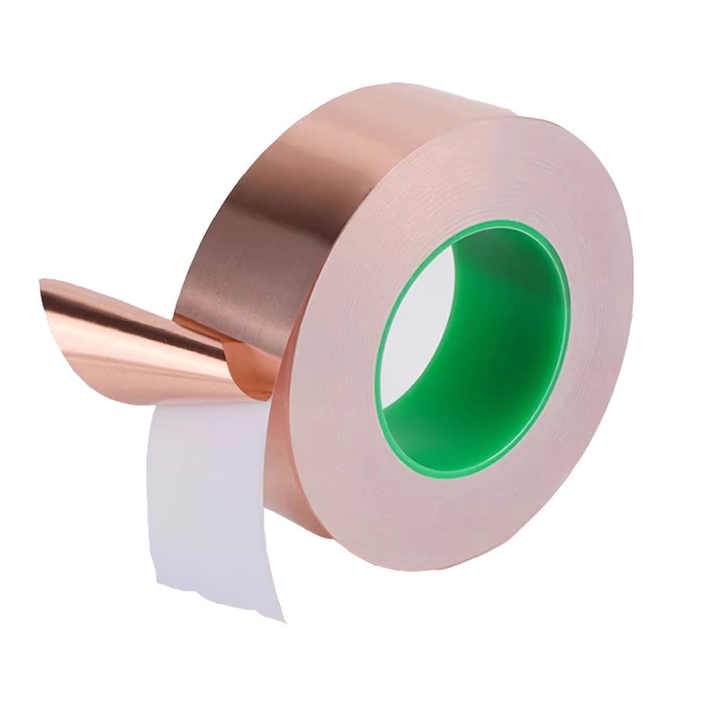 Recyclable Single or Double Sided Conductive Acrylic Adhesive Copper Foil Tape Heat Resistant Shielding Slug Snail for Masking