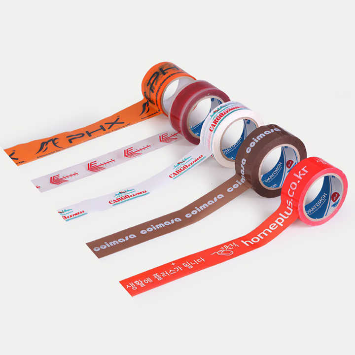 Custom Logo Printed BOPP Tape Single Sided Pressure Sensitive 50m Length for Shipping Packing Sealing and Sealed Packaging