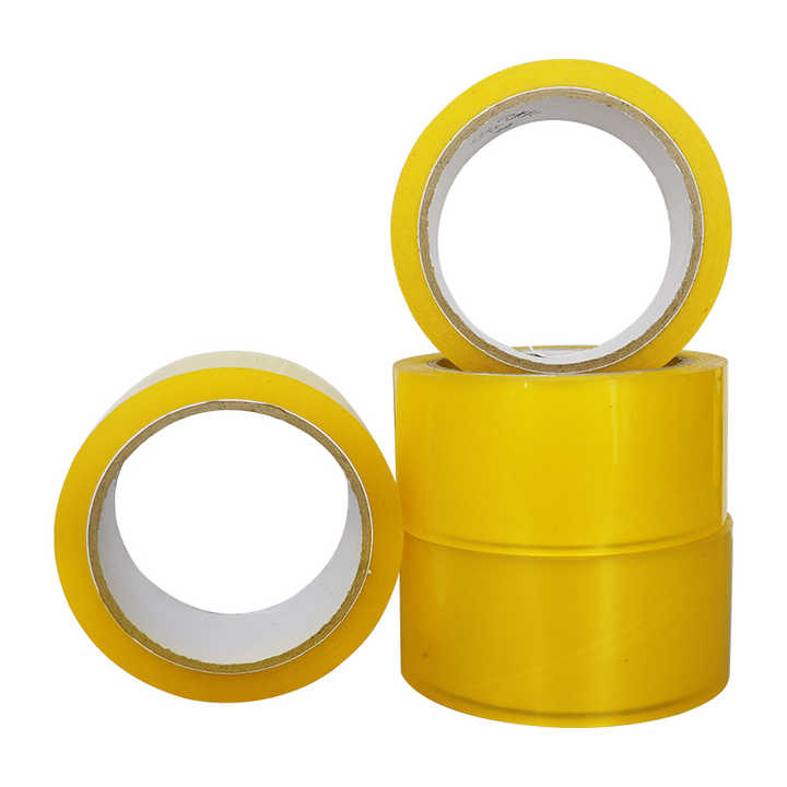 Carton Packaging Yellow Transparent Pack Opp Adhesive Packing Yellowish Tape