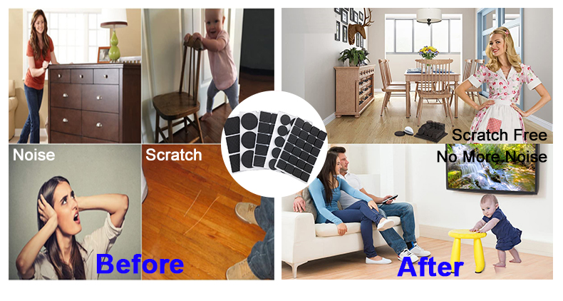 Self Adhesive Anti Slip EVA Foam Furniture Pad Feet Leg Chair Anti Vibration Buffer Wooden Floor Protector