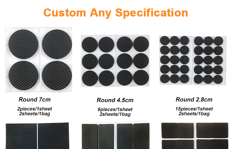 Self Adhesive Anti Slip EVA Foam Furniture Pad Feet Leg Chair Anti Vibration Buffer Wooden Floor Protector