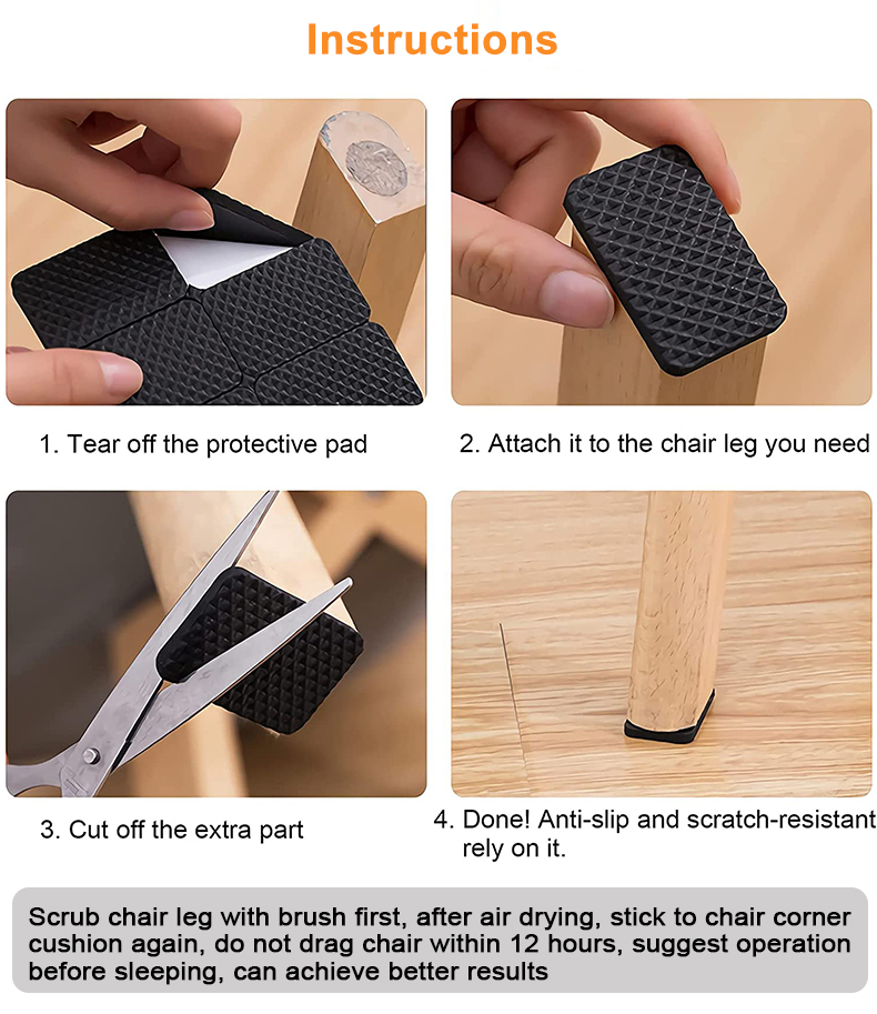 Self Adhesive Anti Slip EVA Foam Furniture Pad Feet Leg Chair Anti Vibration Buffer Wooden Floor Protector