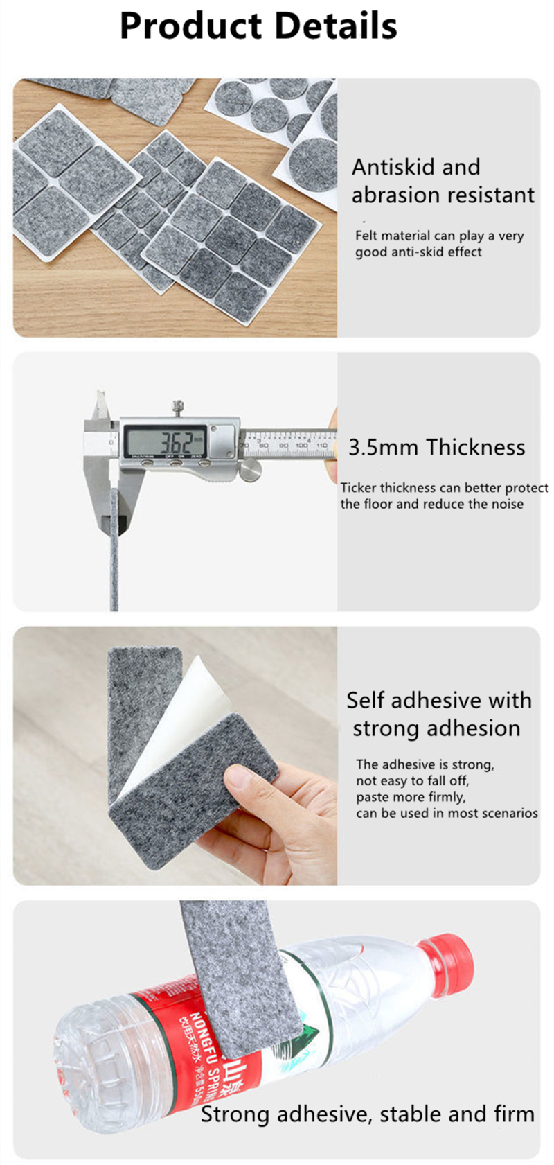 Felt Furniture Pad Cuttable Felt Chair Pads Best Wood Floor Protectors Protect Hardwood Laminate Flooring