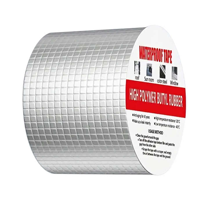 High-quality Butyl Self-adhesive Waterproof Sealing Tape, Aluminum Foil Butyl Tape, Used for Roof Waterproof
