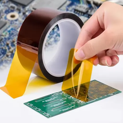 Excellent Heat Resistant Silicone Adhesive Polyimide Film Tape Golden Finger Masking for PCB Electronic Circuit Board Soldering