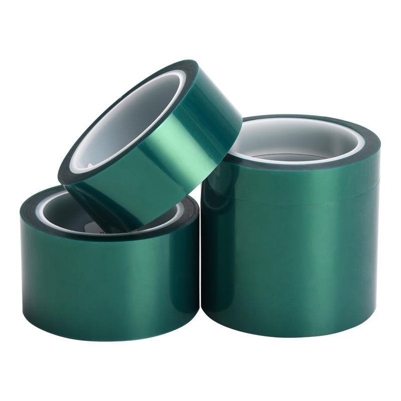 Heat Resistant Green Silicone PET Polyester SMT Seam Seal Pressure Sensitive Heat Transfer Coating Masking Tape for PCB