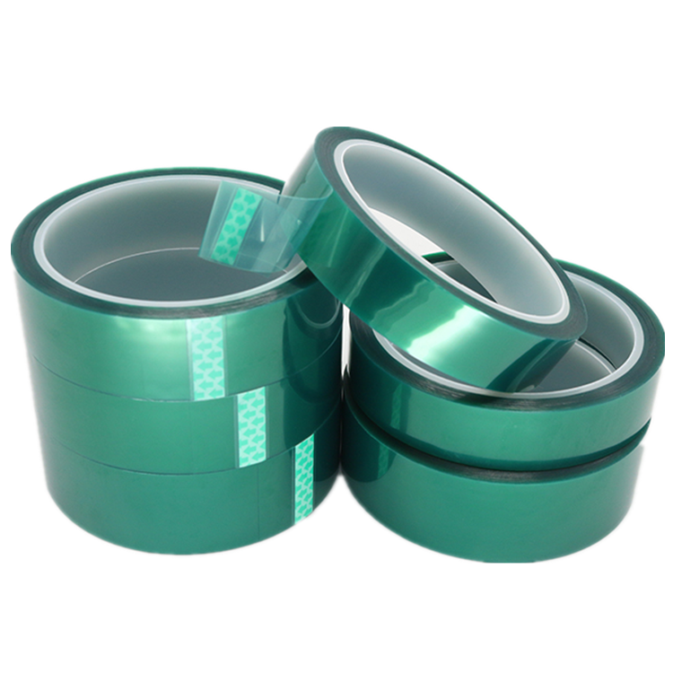 Custom High Temperature Heat-Resistant PET Masking Tape Green Powder Coating Polyester Silicone Adhesive Thermostability