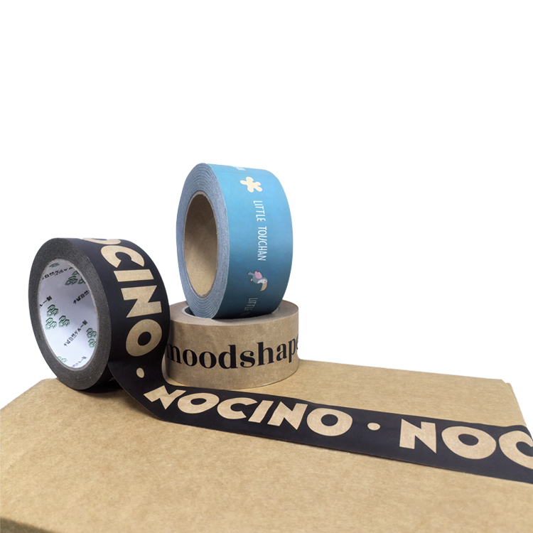 Custom Printing Water Activated Fiber Reinforced Kraft Paper Tape for Packaging
