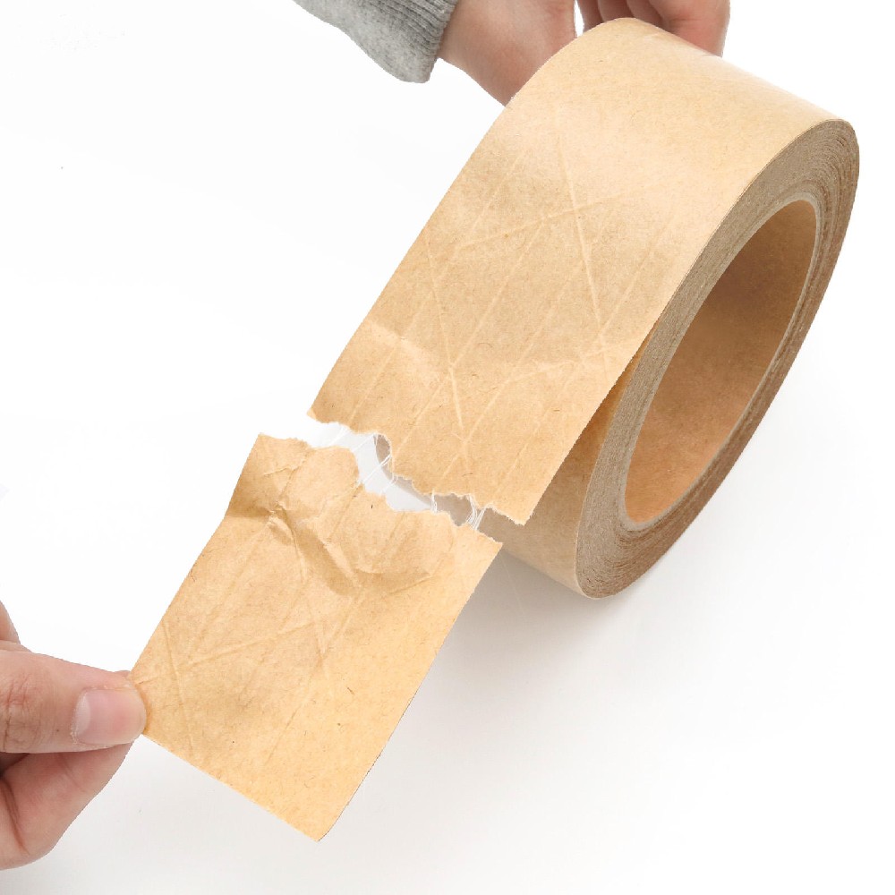 Custom Printed Logo Water Activated Appear Gummed Carton Packing Reinforced Kraft Tape Paper