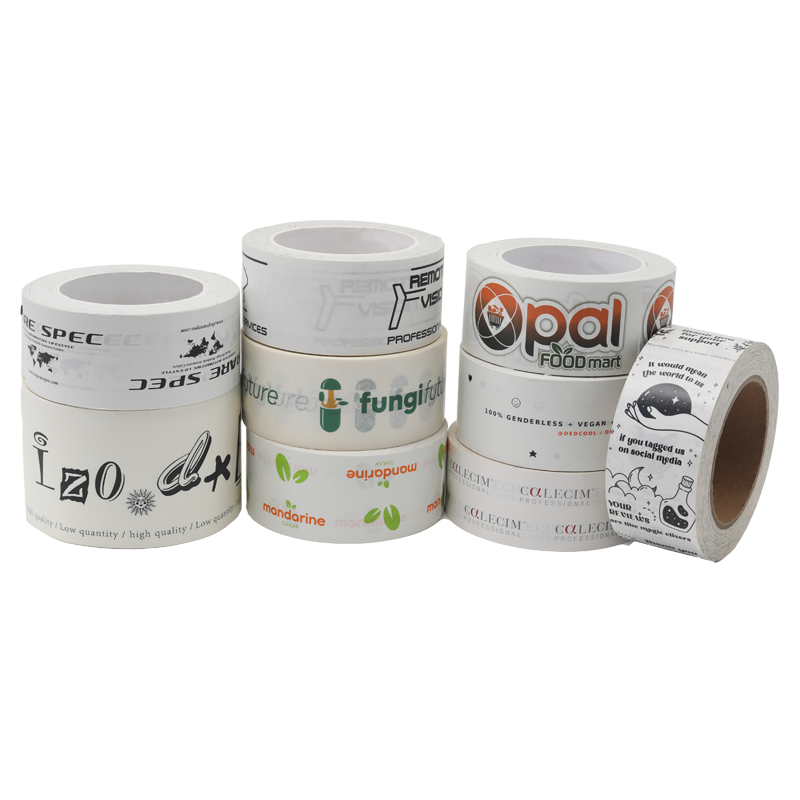 Custom Color Waterproof Self Adhesive Brown Water Activated Custom Logo Packing Tape Printed Tape Kraft Paper Tape