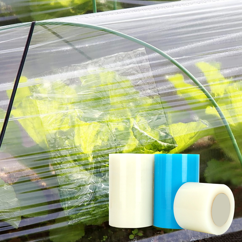 Custom Die Cutting Greenhouse Plastic Poly Permanent Repair Tape Uv Clear Greenhouse Repair Tape