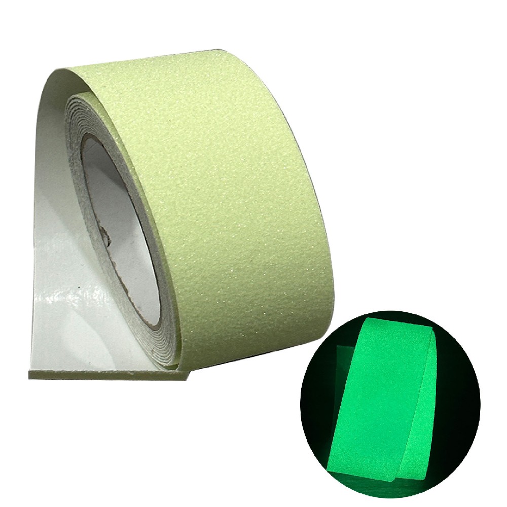 Custom Anti slip Tape Glow in Dark Non-slip Tape Waterproof Self Adhesive Photoluminescent Tape Roll for Stairs Caution