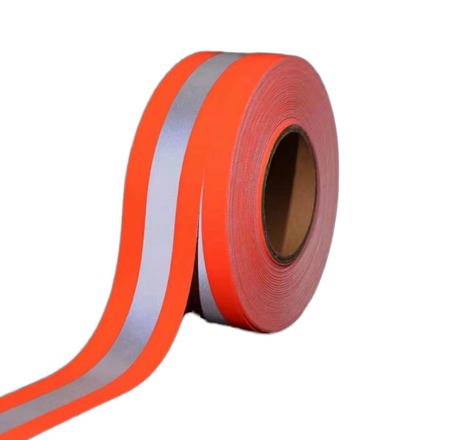 Double color reflective flame retardant fireproof fire cotton tape fabric for safety production products