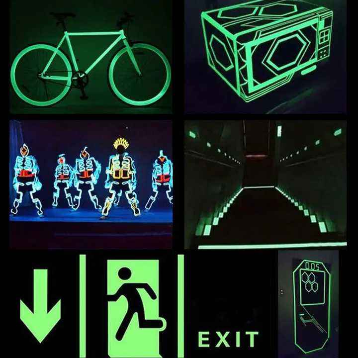 Wholesale Night Glow Self Adhesive Tape Halloween Glowing in the Dark Moon Stickers Luminous Tape