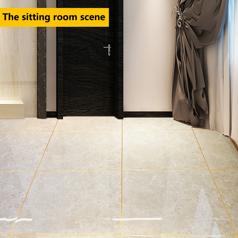 Hotel lobby hall Home Wall Tile Ceramic Gold Silver Foil Self Adhesive Floor Shiny bling Foil Tile gap Decoration Sticker Tape